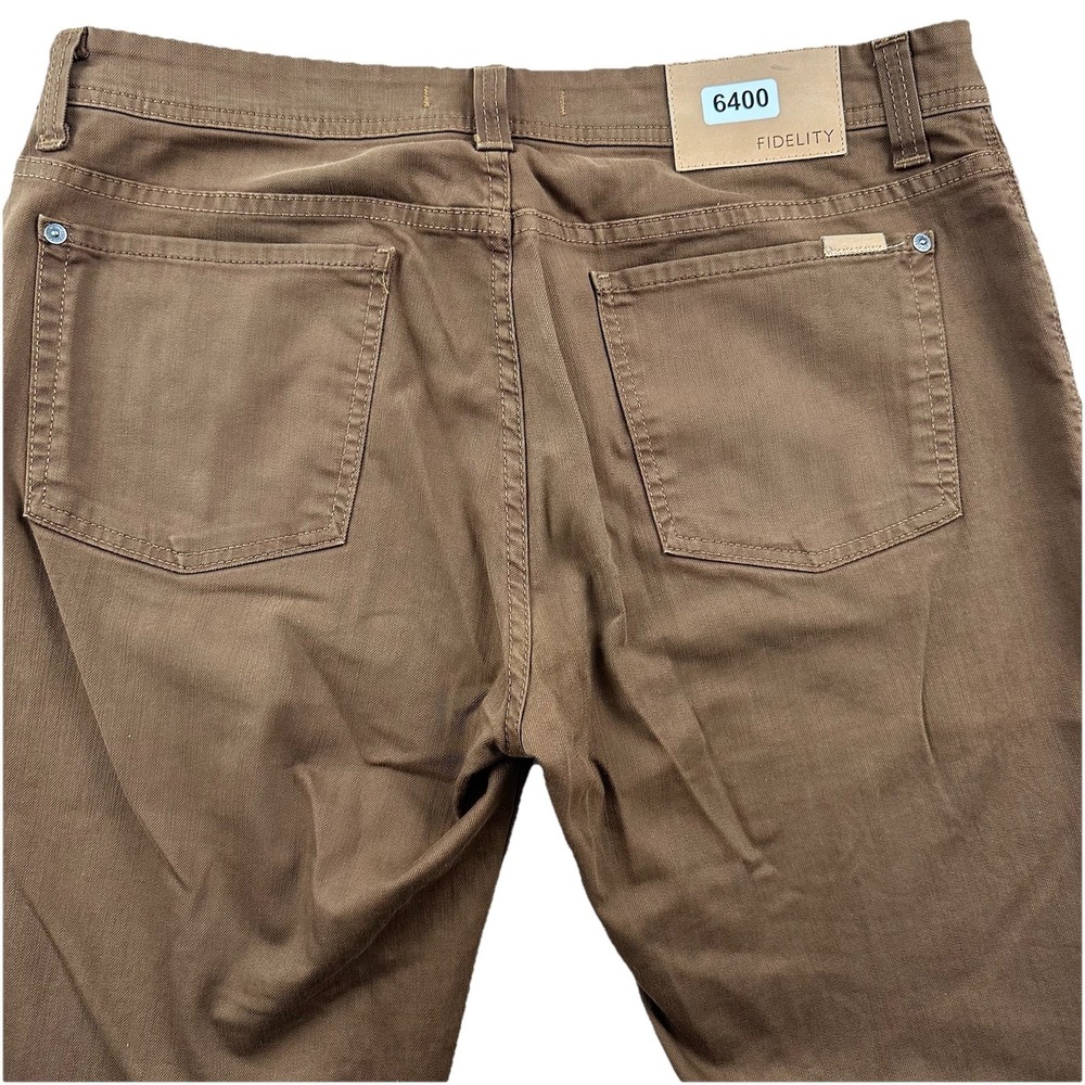 NEW $198 Fidelity Jimmy 29 Straight Leg Jeans Men 36X32 Khaki Denim Made In USA